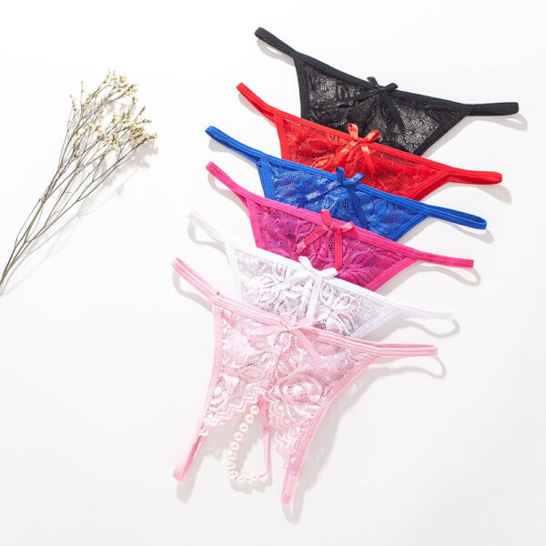Sexy Pearl Lace Underwear Erotic G-string